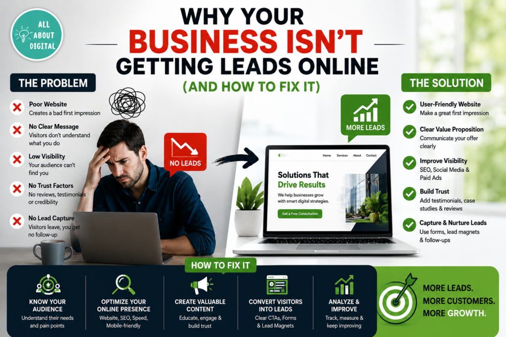 Why Your Business Isn’t Getting Leads Online